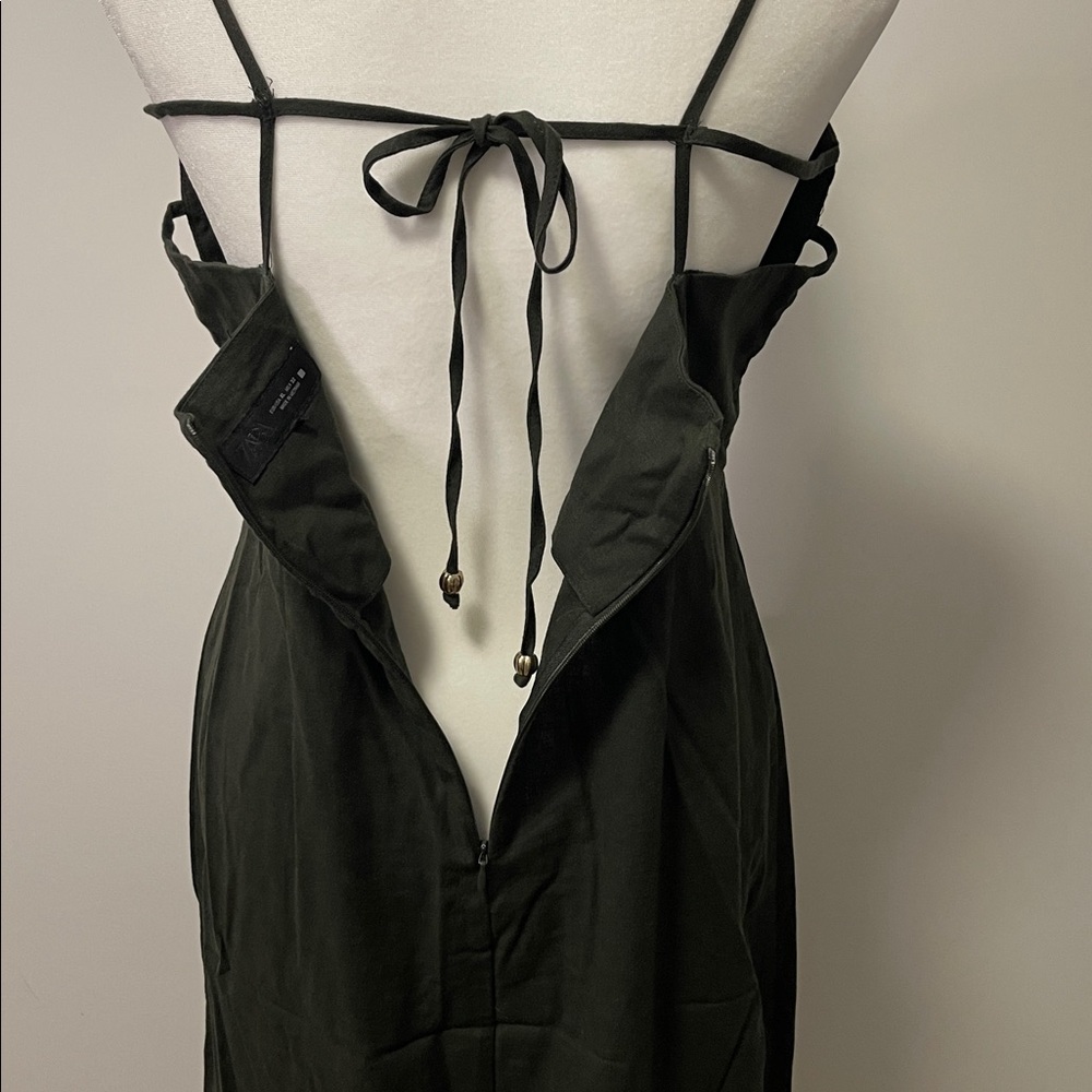 Zara Linen Blend Midi Dress - Picture 5 of 9